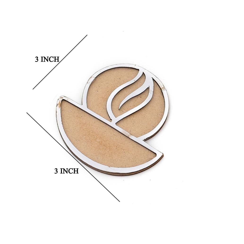 Pack of 12 Wooden Diwali Craft Cutouts – 2.7mm Pine MDF Swastik, Lotus, Feet & Diya Shapes for DIY Painting, Home Temple Wall Hanging, Festive Wedding Decoration & Rangoli Borders (3x3 Inch)